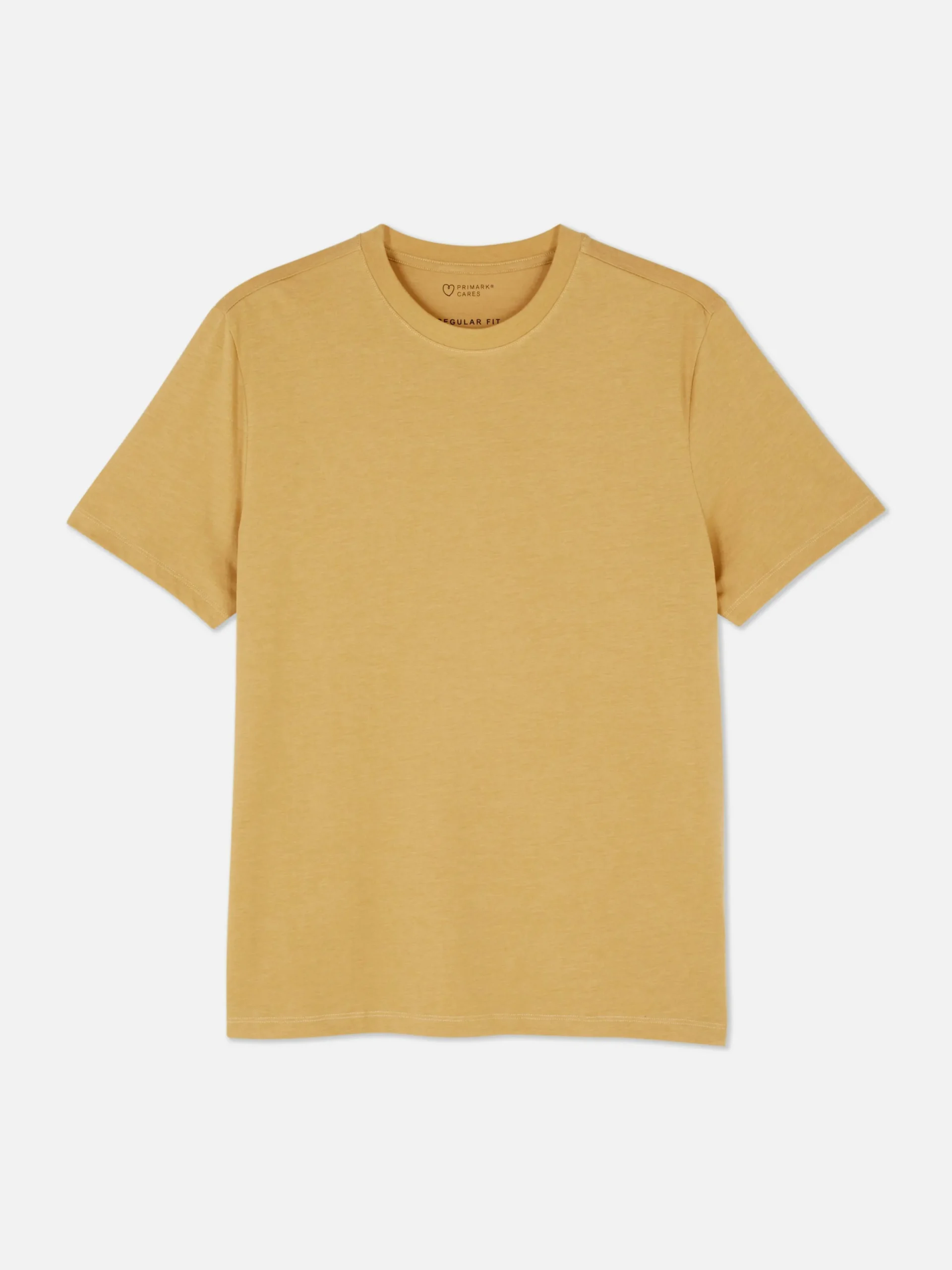 Tops Und T-Shirts|Primark Meliertes Regular-Fit T-Shirt Senffarben