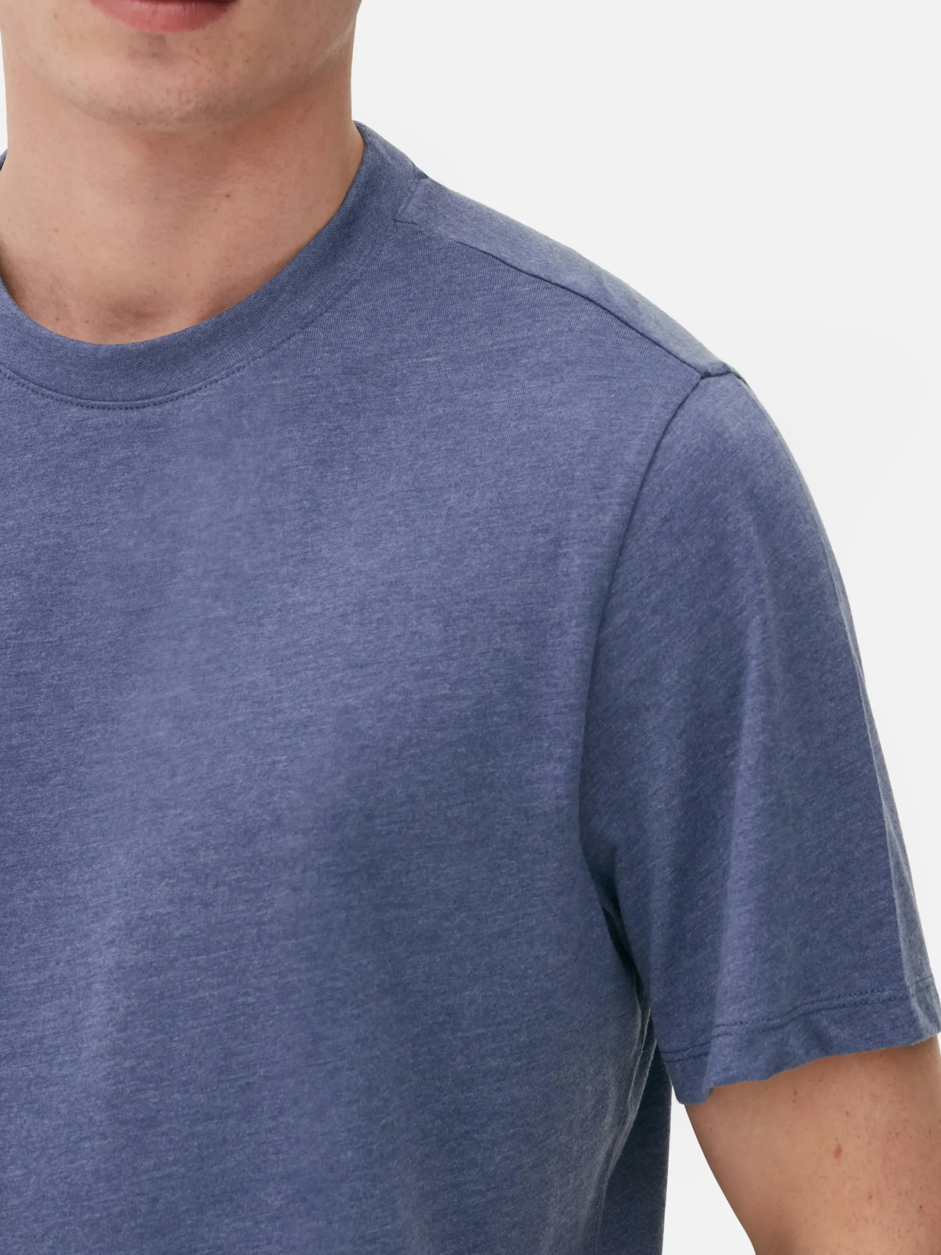 Tops Und T-Shirts|Primark Meliertes Regular-Fit T-Shirt Blau