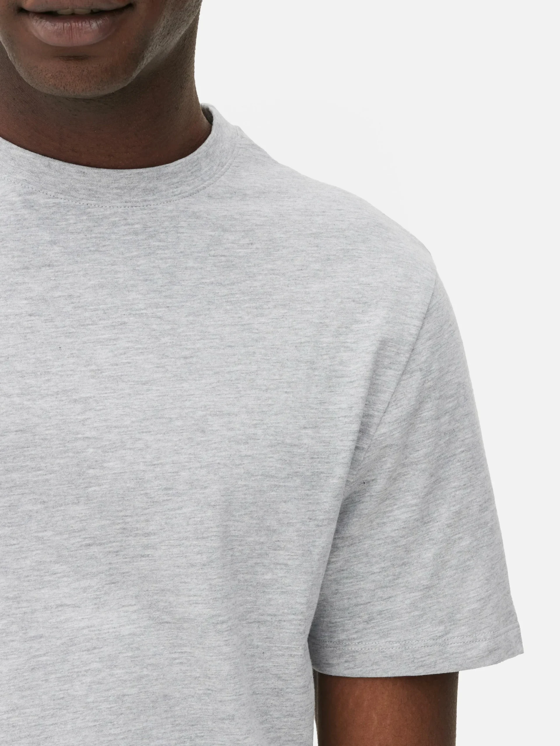 Tops Und T-Shirts|Primark Meliertes Regular-Fit-T-Shirt Grau meliert