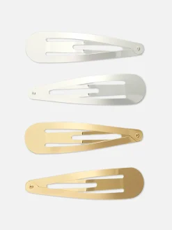 Haarschmuck|Primark Metall-Haarspangen, 4er-Pack Multi