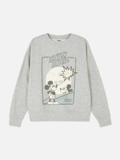 Hoodies Und Sweatshirts|Primark „Micky Maus“ Sweatshirt Mit Skizzen-Print Grau