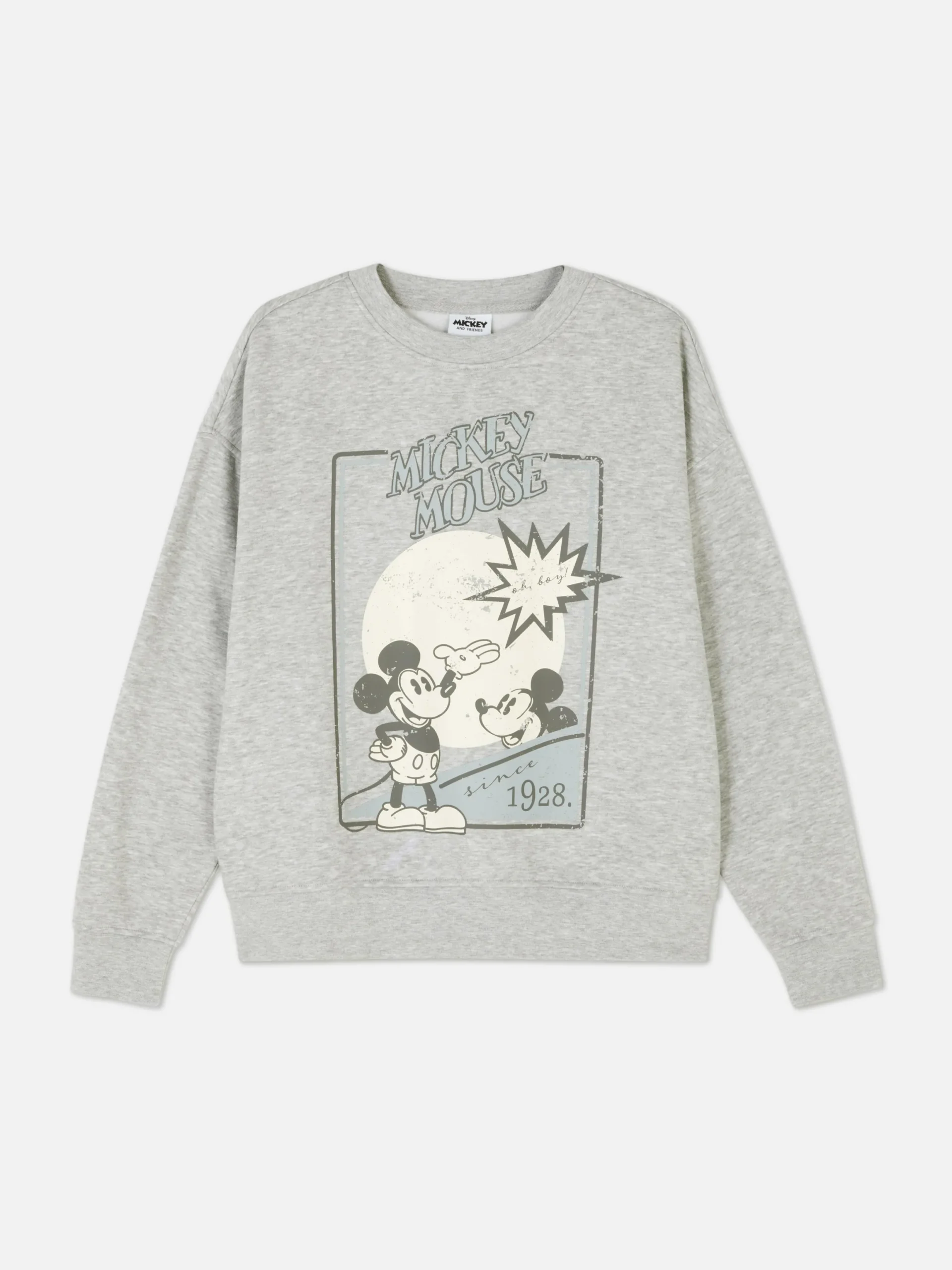 Hoodies Und Sweatshirts|Primark „Micky Maus“ Sweatshirt Mit Skizzen-Print Grau