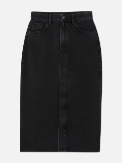 Röcke|Denim|Primark Midi-Jeansrock Leichtes Schwarz