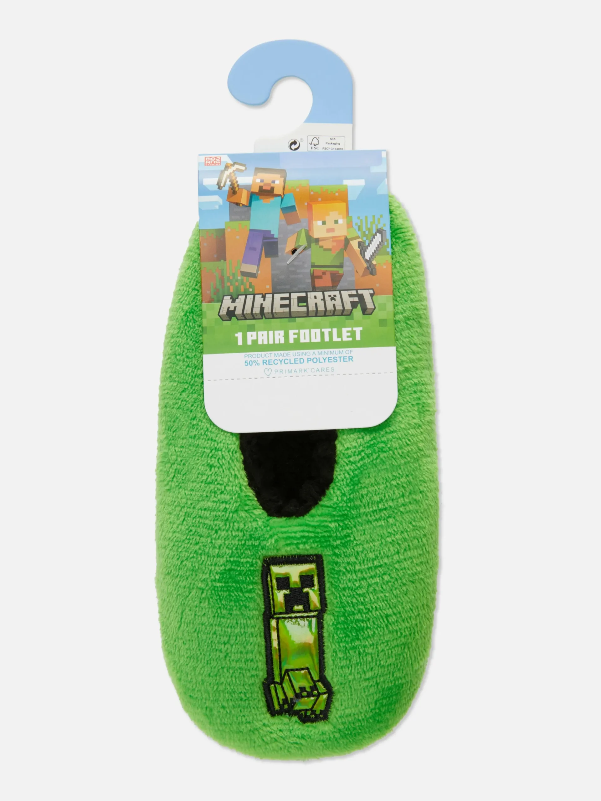 Socken|Primark „Minecraft Creeper“ Füßlinge Grün