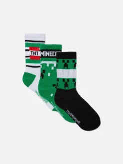 Socken|Primark „Minecraft“ Söckchen, 3er-Pack Grün