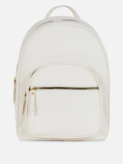 Taschen Und Portemonnaies|Primark Mini-Rucksack Aus Kunstleder Ecrufarben