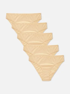 Slips|Primark Minislips, 5er-Pack Taupefarben