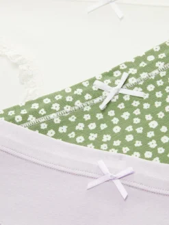 Slips|Primark Minislips Mit Spitzenbesatz, 3er-Pack Hellgrün