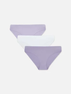 Slips|Primark Minislips Mit Tiermuster, 3er-Pack Lilafarben