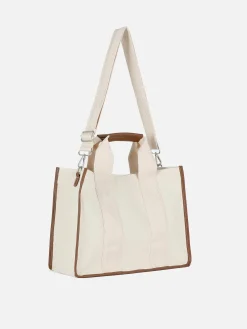 Taschen Und Portemonnaies|Primark Mittelgroße Tragetasche Aus Canvas Naturfarben