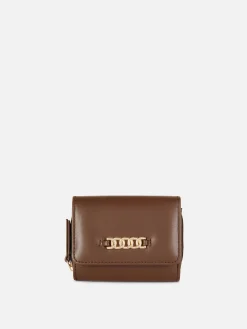 Taschen Und Portemonnaies|Primark Mittelgroßes Portemonnaie Mit Kettendetail Schokoladenbraun