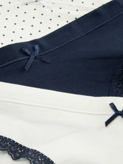 Slips|Primark Modische Minislips Mit Spitzenbesatz, 3er-Pack Marineblau