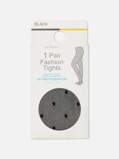 Strumpfhosen|Primark Modische Strumpfhose Mit Punkten Schwarz