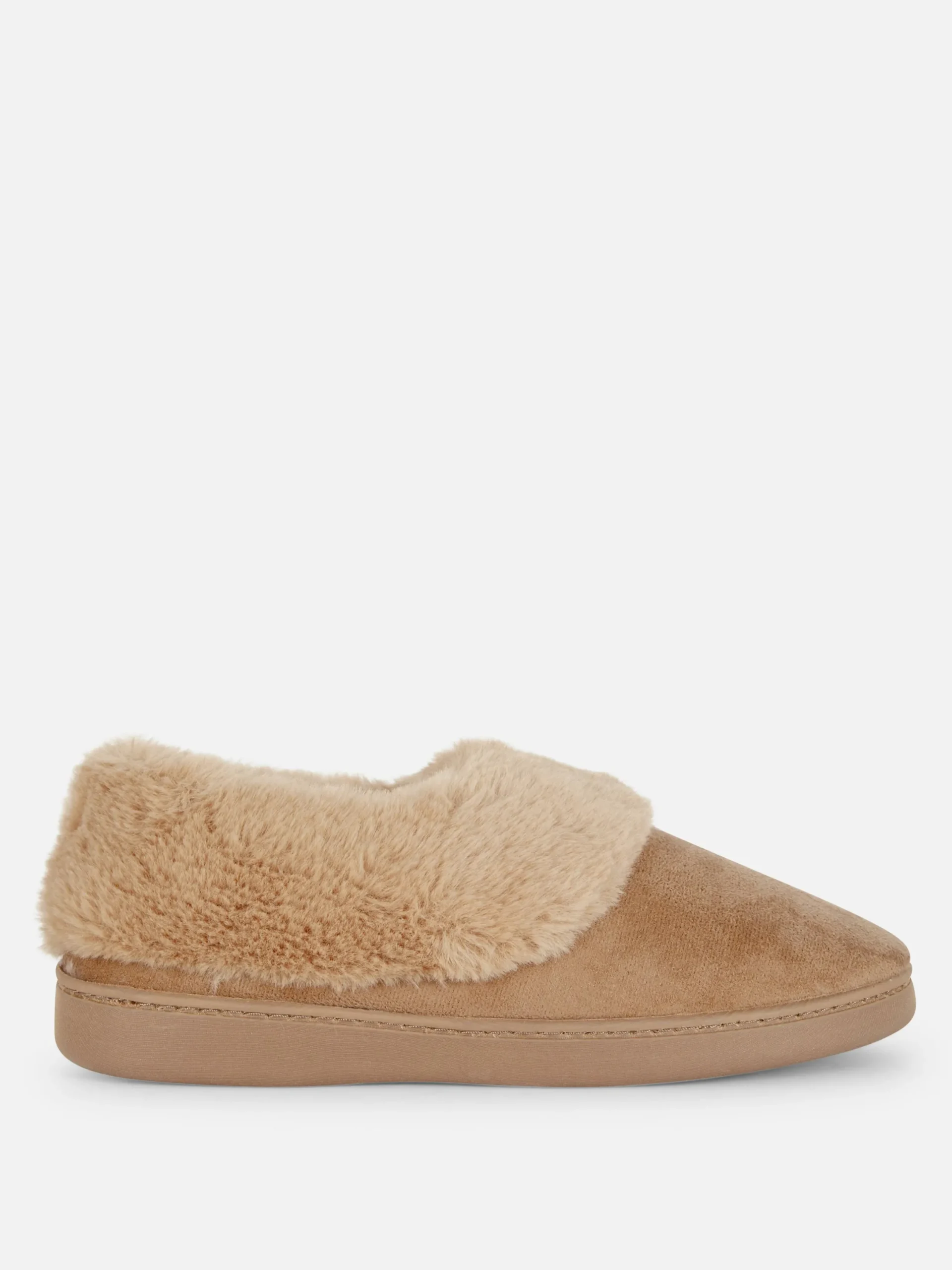 Hausschuhe|Primark Mokassin-Hausschuhe Mit Kunstpelzfutter Beige