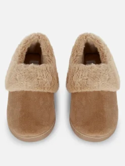 Hausschuhe|Primark Mokassin-Hausschuhe Mit Kunstpelzfutter Beige