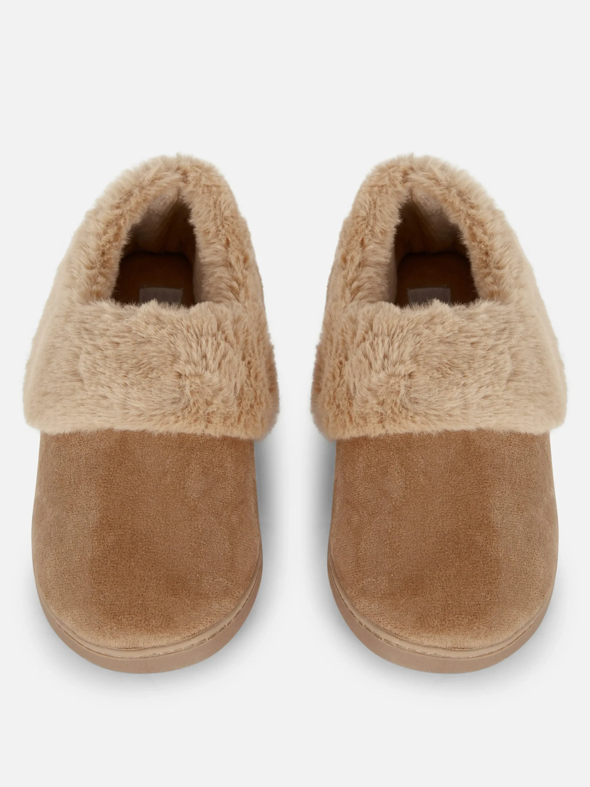 Hausschuhe|Primark Mokassin-Hausschuhe Mit Kunstpelzfutter Beige