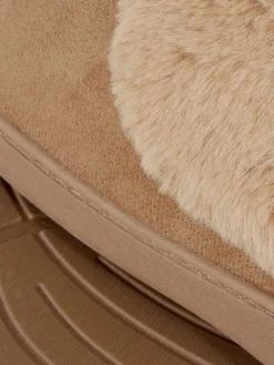 Hausschuhe|Primark Mokassin-Hausschuhe Mit Kunstpelzfutter Beige