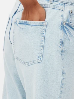 Denim|Jeans|Primark Mom-Jeans Aus Denim Hellblau
