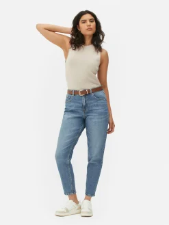 Denim|Jeans|Primark Mom-Jeans Aus Denim Mittelblau