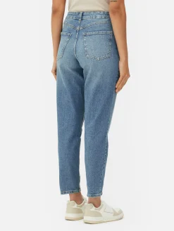 Denim|Jeans|Primark Mom-Jeans Aus Denim Mittelblau