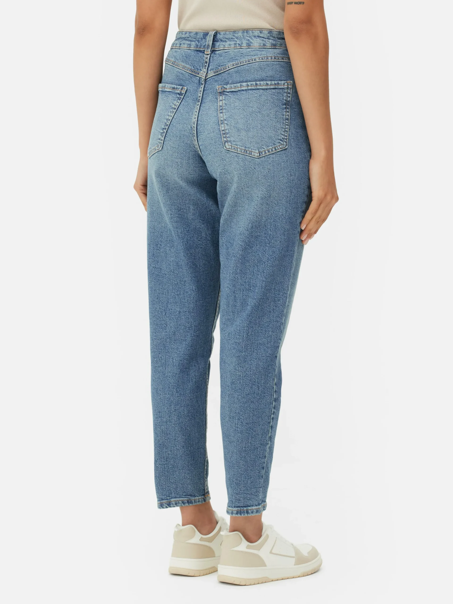 Denim|Jeans|Primark Mom-Jeans Aus Denim Mittelblau
