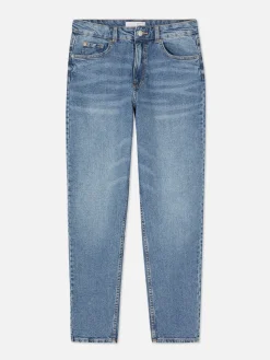 Denim|Jeans|Primark Mom-Jeans Aus Denim Mittelblau