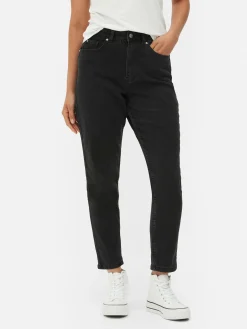 Denim|Jeans|Primark Mom-Jeans Aus Denim Schwarz