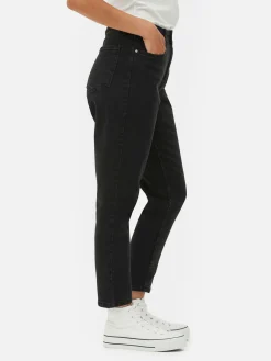 Denim|Jeans|Primark Mom-Jeans Aus Denim Schwarz