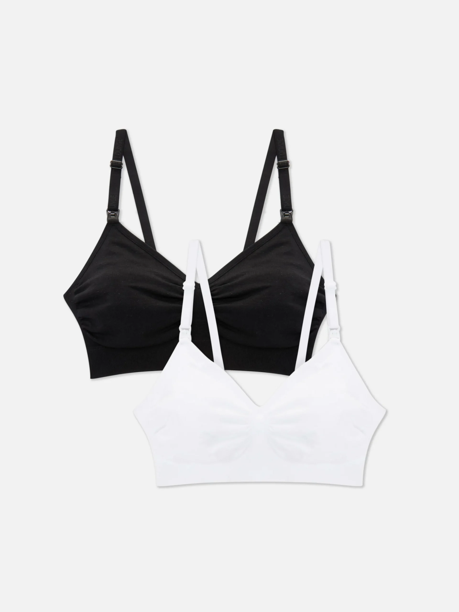 Bhs|Primark Nahtlose, Bügellose Still-BHs, 2er-Pack Schwarz