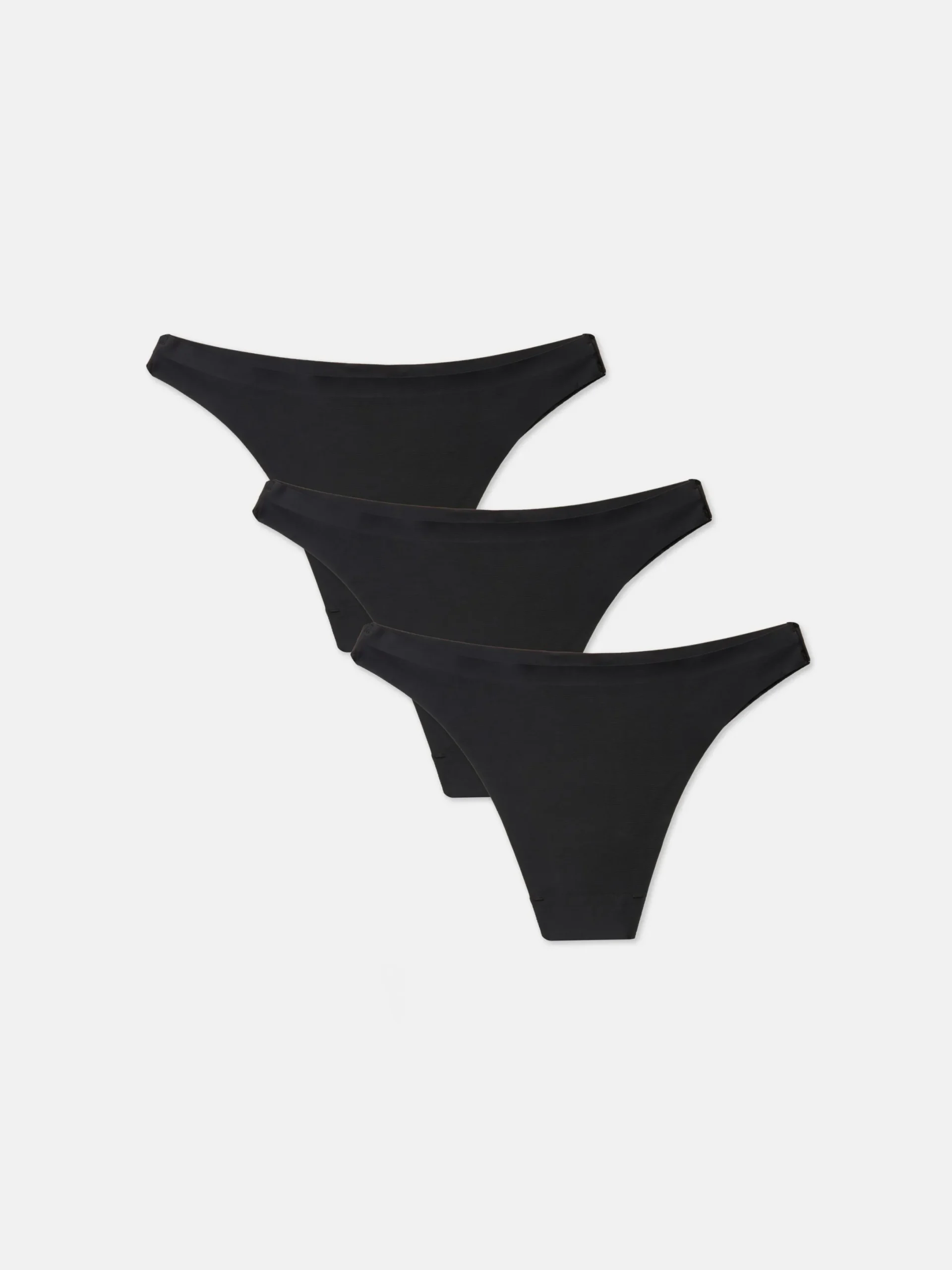 Slips|Primark Nahtlose Brazil-Slips, 3er-Pack Schwarz