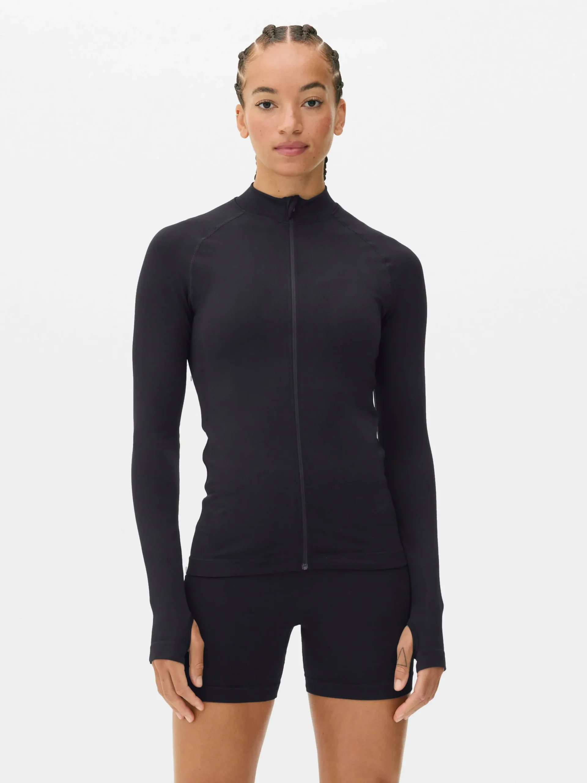 Fitnesskleidung Und Activewear|Primark Nahtlose Performance-Jacke Mit Reißverschluss Schwarz