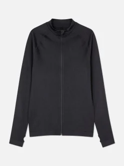 Fitnesskleidung Und Activewear|Primark Nahtlose Performance-Jacke Mit Reißverschluss Schwarz