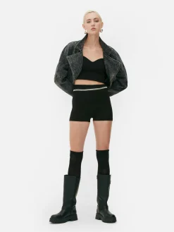 Shorts|Primark Nahtlose „Rita Ora“ Micro-Shorts Schwarz