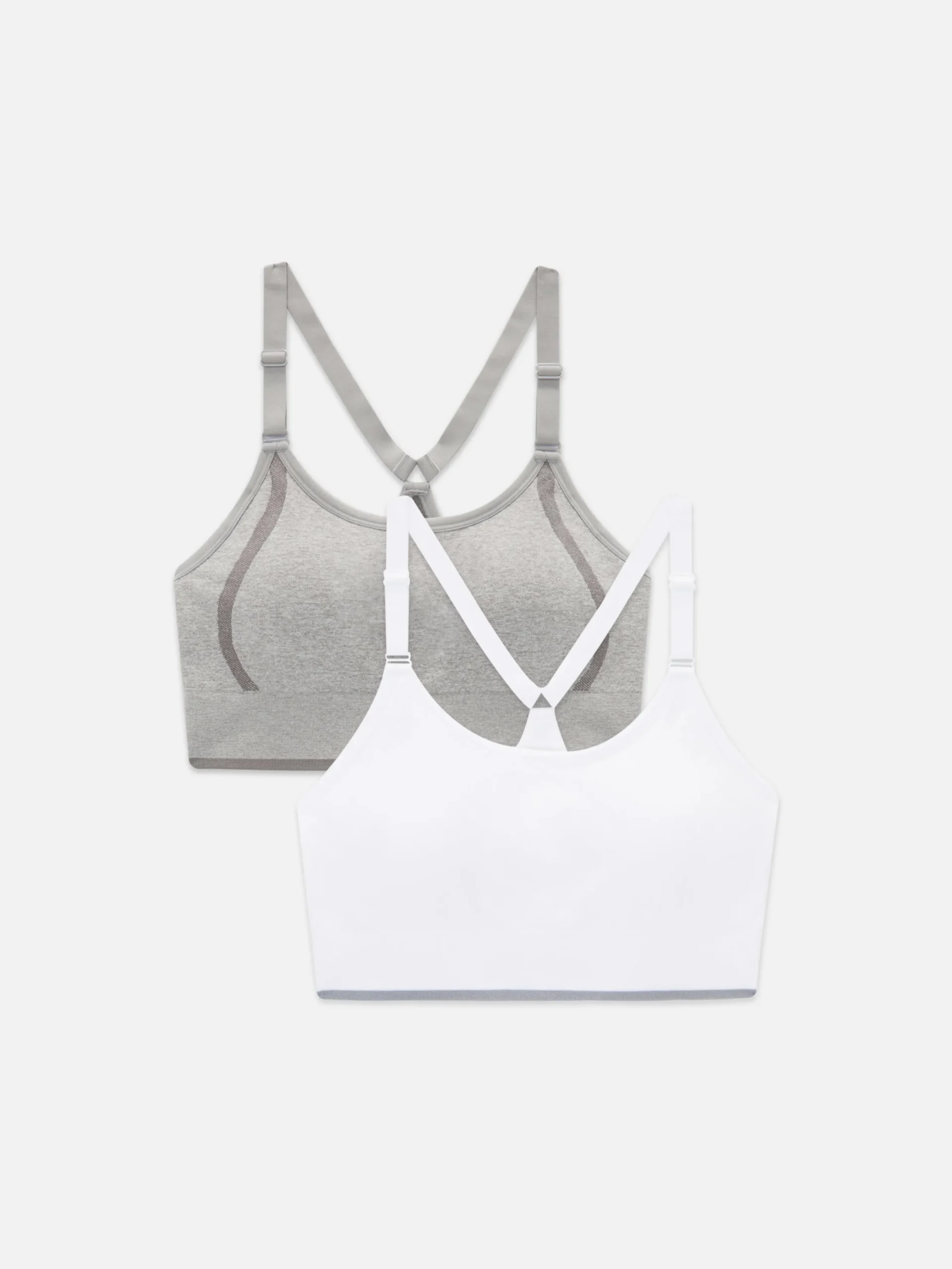 Bhs|Primark Nahtlose Sport-BHs Mit Racerback, 2er-Pack Weiß