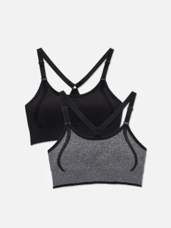 Bhs|Primark Nahtlose Sport-BHs Mit Racerback, 2er-Pack Schwarz