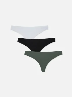 Slips|Primark Nahtlose Tangas, 3er-Pack Khakifarben