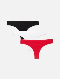 Slips|Primark Nahtlose Tangas, 3er-Pack Rot