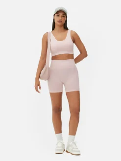 Fitnesskleidung Und Activewear|Primark Nahtlose Yoga-Shorts Mit Hohem Bund Hellrosa