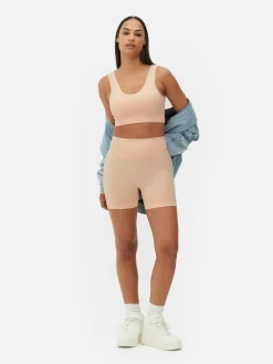 Fitnesskleidung Und Activewear|Primark Nahtlose Yoga-Shorts Mit Hohem Bund Pfirsichfarben