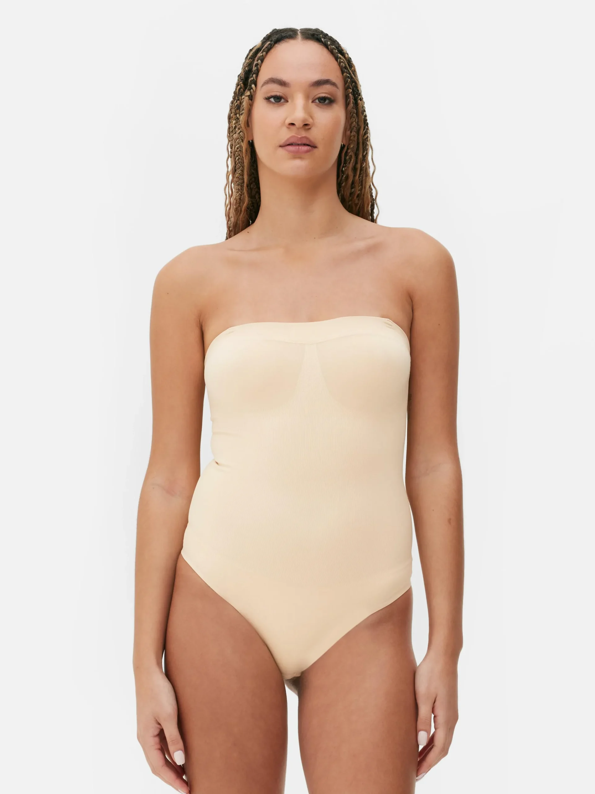 Shapewear|Primark Nahtloser Bandeau-Bodysuit Mit Tanga Taupefarben