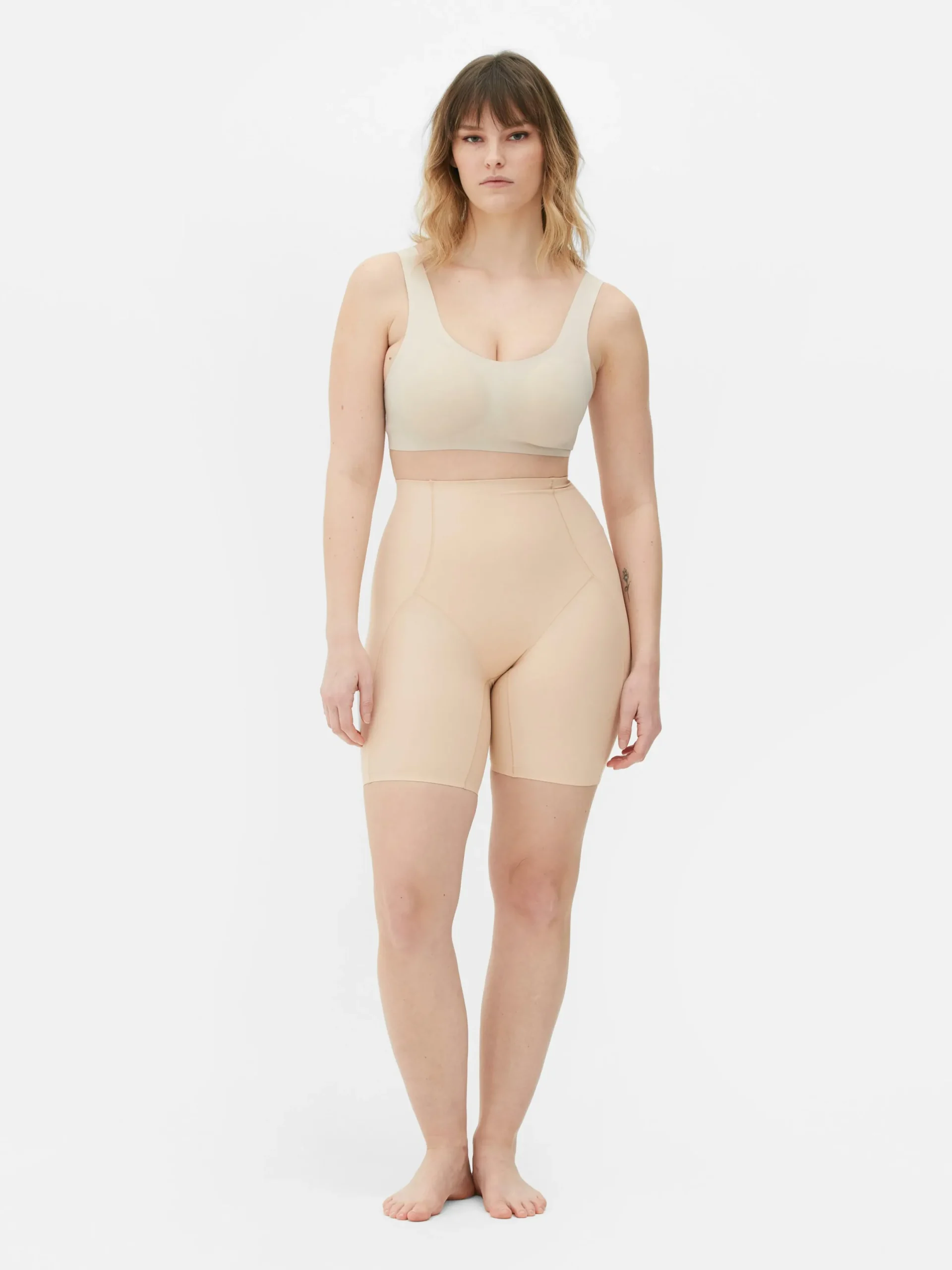 Bhs|Primark Nahtloser, Eingefasster Stretch-BH Ohne Bügel Austerfarben
