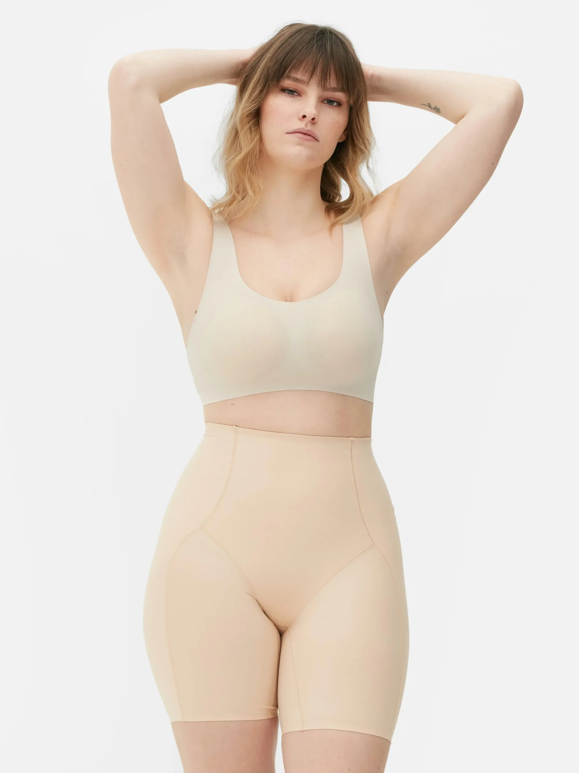 Bhs|Primark Nahtloser, Eingefasster Stretch-BH Ohne Bügel Austerfarben