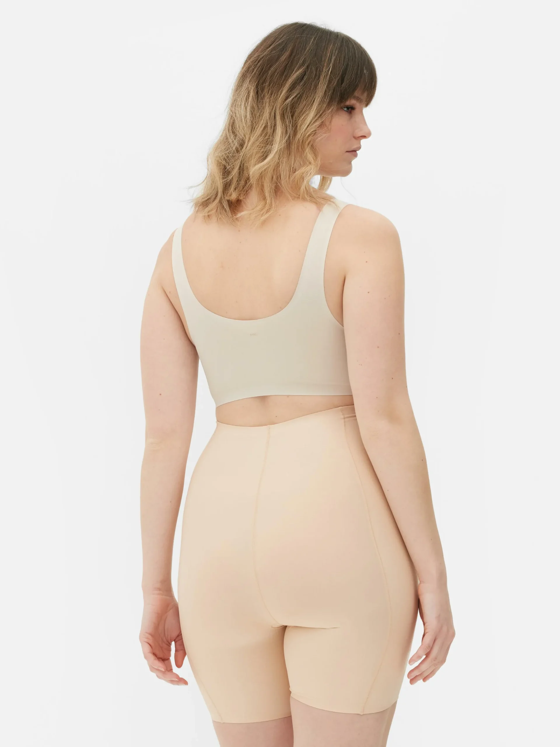 Bhs|Primark Nahtloser, Eingefasster Stretch-BH Ohne Bügel Austerfarben