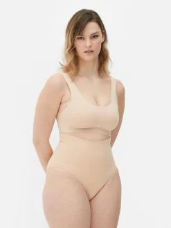 Bhs|Primark Nahtloser, Eingefasster Stretch-BH Ohne Bügel Taupefarben