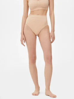 Shapewear|Primark Nahtloser Shapewear-Tanga Mit Hohem Bund Taupefarben