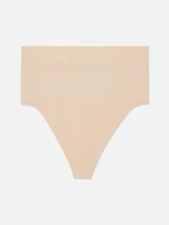 Shapewear|Primark Nahtloser Shapewear-Tanga Mit Hohem Bund Taupefarben