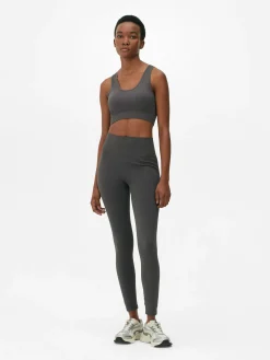 Fitnesskleidung Und Activewear|Primark Nahtloser Sport-BH Dunkelgrau