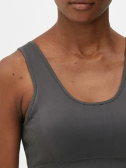 Fitnesskleidung Und Activewear|Primark Nahtloser Sport-BH Dunkelgrau