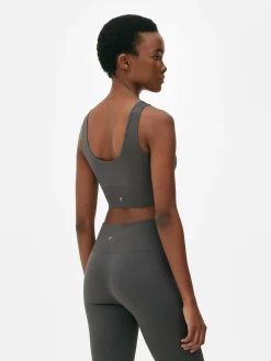 Fitnesskleidung Und Activewear|Primark Nahtloser Sport-BH Dunkelgrau