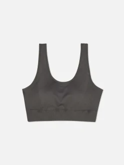 Fitnesskleidung Und Activewear|Primark Nahtloser Sport-BH Dunkelgrau